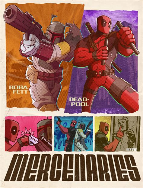 Deadpool And Boba Fett Mercenaries By M7781 On Deviantart