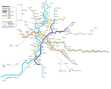 🥇 【 Mapa Del Metro Detallado De La Ciudad De Roma 】 ️