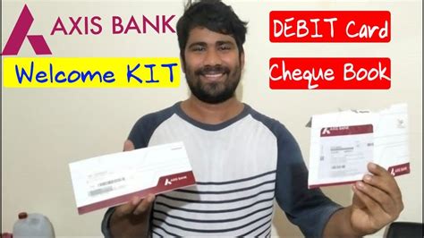 Axis Bank Welcome Kit Debit Card Atm Card Cheque Book Axis Bank