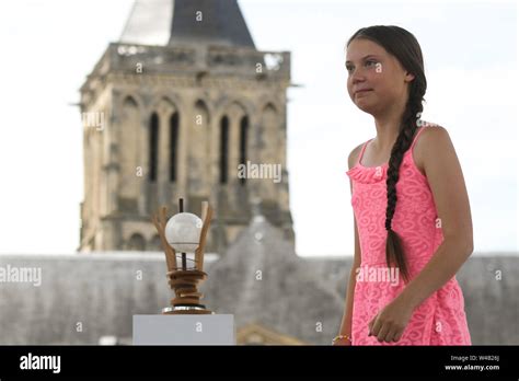 Caen France 21 July 2019 Greta Thunberg Climate Activist During The 2019 Normandy Freedom