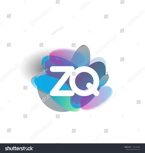 Letter Zq Logo Colorful Splash Background Stock Vector Royalty Free