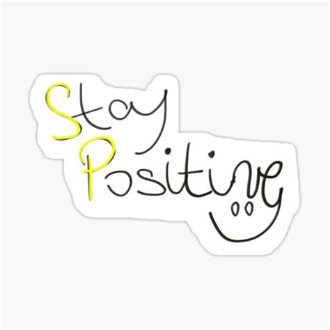 Stay Positive Sticker By Nikolinadesign Redbubble