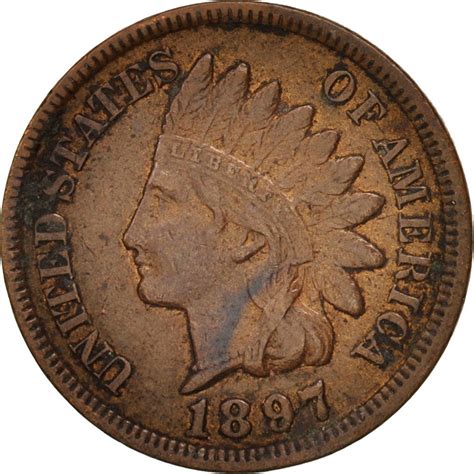 One Cent 1897 Indian Head Coin From United States Online Coin Club