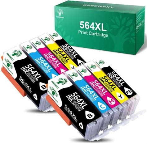 10 High Yield Ink Cartridge Set For Hp 564xl Photosmart 5510 7510 7515