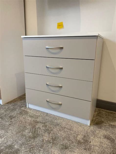 Fully Assembled White And Grey Chest Of Drawers In Hall Green West