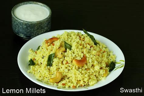 How to prepare millet for an interesting presentation: Lemon millet recipe | How to cook millets with step by ...