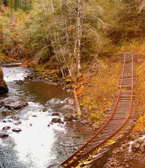The Abandoned Tillamook Railroad Crossing Salmonberry River In Oregon