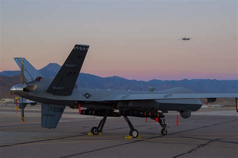 Mq 9 Reaper Takes Flight With 8 Hellfire Missiles Creech Air Force