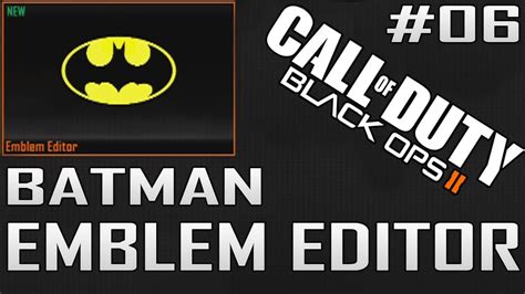 Black Ops 2 Emblem Editor 06 Batman Tutorial YouTube