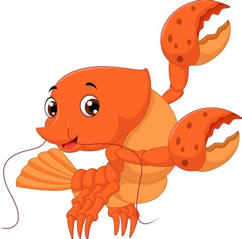 Cute Lobster Cartoon Vector Premium Download