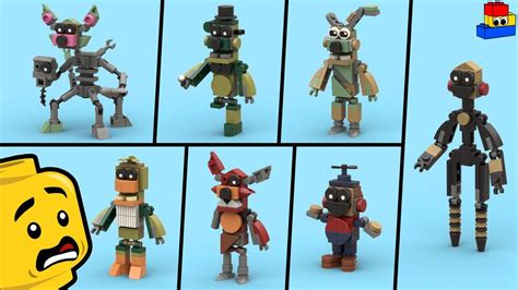 Fnaf 3 How To Make Lego Minifigures Of Every Character Five Nights