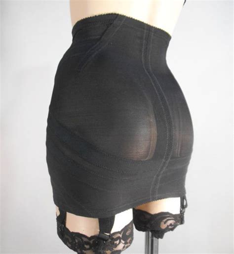vintage open bottom girdle ob garters black criss cross sarong etsy girdle vintage outfits