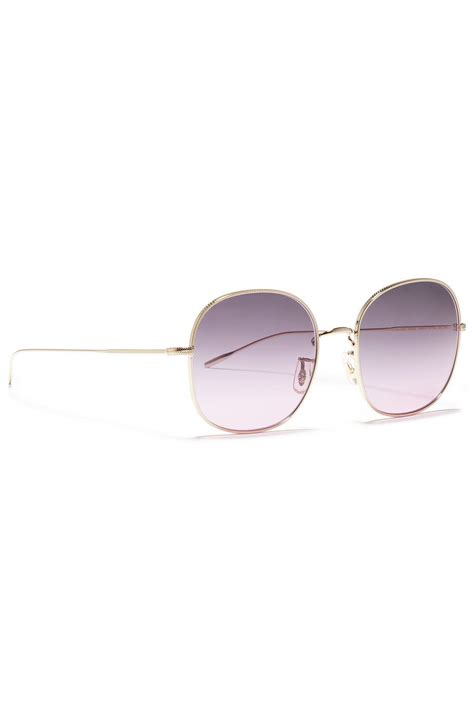 Oliver Peoples Mehrie Square Frame Gold Tone Sunglasses The Outnet