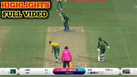 Pakistan South Africa T20 Match Highlights Pak Vs Sa T20 Match