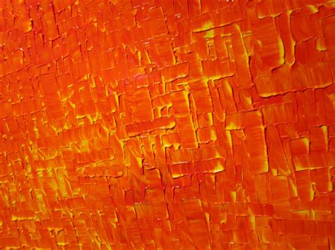 Orange Abstract Painting Large Textured Modern Yellow Accents Original