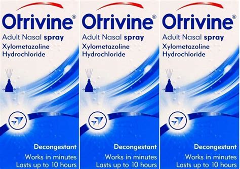 Otrivine Adult Nasal Spray 10ml X 3 Packs Uk Health And Personal Care