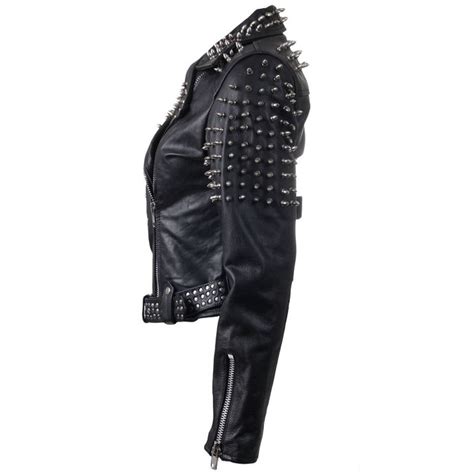 Metal Jacket Womens Killstar Spike Leather Kil304 Metal Shopeu