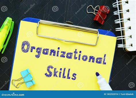 Conceptual Photo About Organizational Skills With Handwritten Text