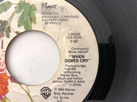 Prince And The Revolution When Doves Cry 17 Days 7 Inch 1980s