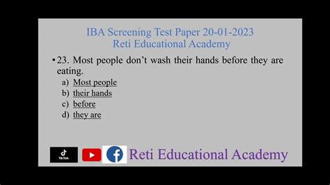 Error Detection And Preposition Solved Iba Screening Test Paper Hot Sex Picture