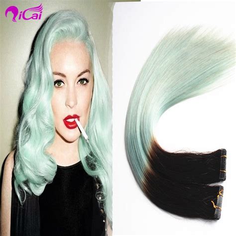Silky Straight Ombre Hair Two Tone Ombre Hair Tape Hair