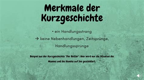 Die Merkmale Der Kurzgeschichte Tga Youtube