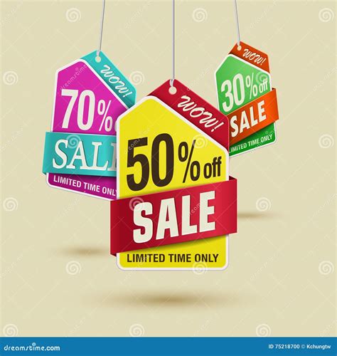 Bargain Sale Discount Label Stock Illustration - Illustration of