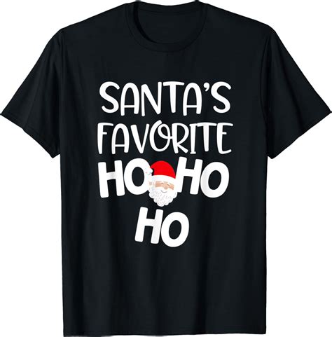 Santas Favorite Ho Funny Christmas Party Adult Claus T T Shirt Clothing Shoes