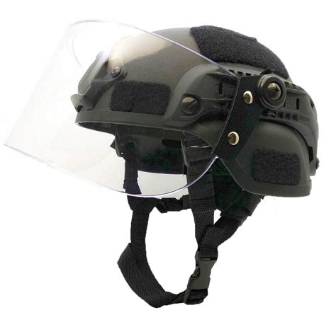 Buy Airsoft Mich 2000 Ach Tactical Helmet With Clear Visor Nvg Mount