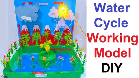 Water Cycle Working Model Using Dc Water Pump Science Project Diy