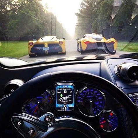Maybe you would like to learn more about one of these? Pagani Interior & Cockpit with the amazing view of the Ferrari LaFerrari and McLaren P1 ...