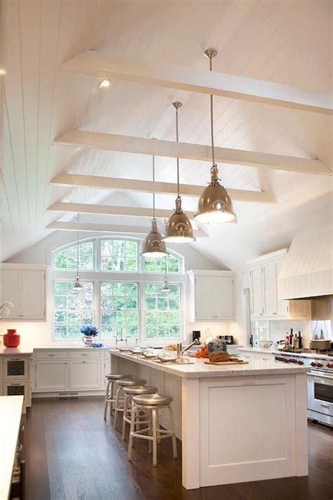 Find ceiling lighting at wayfair. Vaulted ceilings in the kitchen, large island with pendant ...