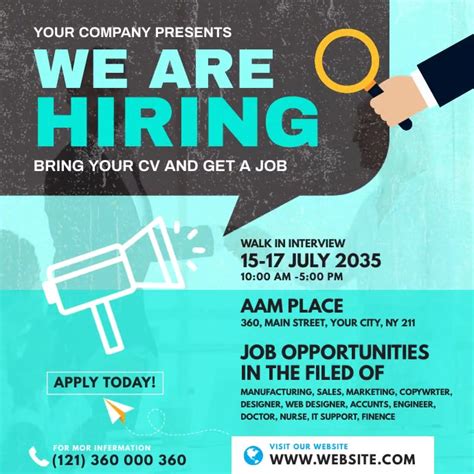 Job Vacancy Ads Template Postermywall