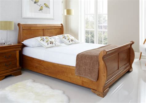 Maybe you would like to learn more about one of these? Louie Wooden Sleigh Bed - Oak Finish | Wooden bed frames ...