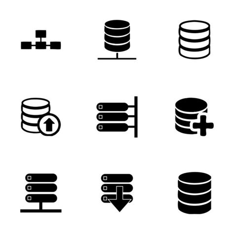 Vector Database Icon Set Stock Vector Image By ©annexs 58913289
