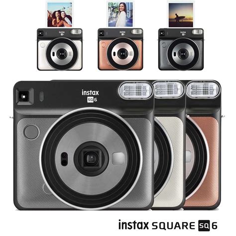 Fujifilm Instax Square Sq6 Instant Film Photo Camera Blush Gold