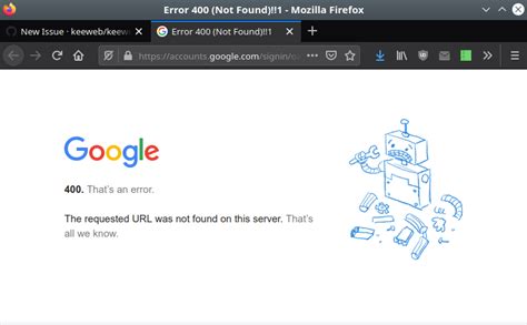 Google Auth Error Not Found The Requested Was Not Found On This Server Issue
