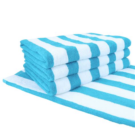 Arkwright Cali Cabana Striped Beach Towels Blue Stripes 30 X 60