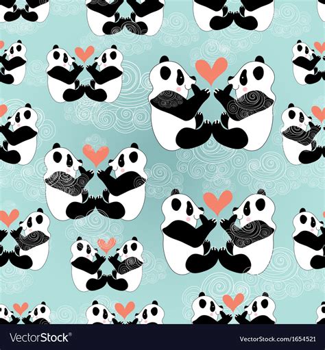 Texture Panda Lovers Royalty Free Vector Image