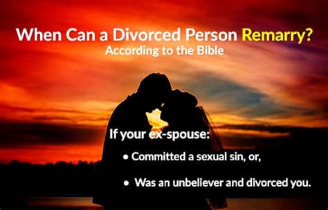 When Can A Divorced Person Remarry What Does The Bible Say NeverThirsty