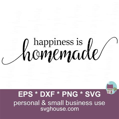 Happiness Is Homemade Svg Homemade Svg Happiness Is Svg Etsy Australia