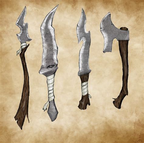 Orcish Weapons By Childwithheadphones On Deviantart