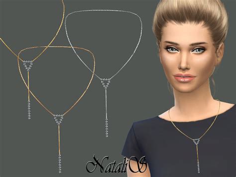 Sparkle Y Chain Necklace By Natalis At Tsr Sims 4 Updates