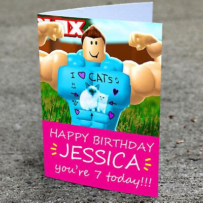 ROBLOX Birthday Card Professionally Printed And Personalised To Your
