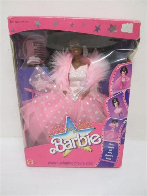 Nrfb Vtg Barbie 1988 Superstar Barbie Doll African American 1605 Mattel Ebay