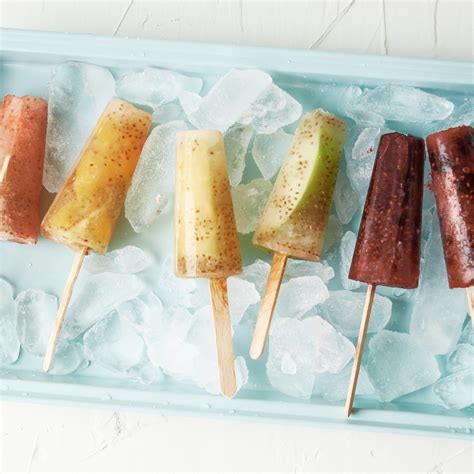 Healthy Rainbow Ice Pops With Chia Seeds And Fruit