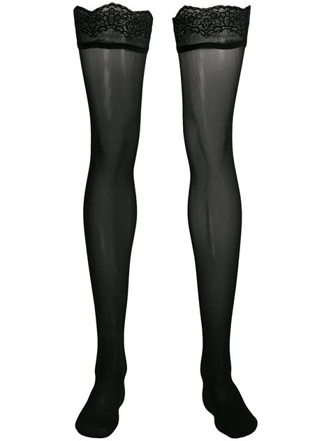 Wolford Velvet Light 40 Stay Up Thigh Highs In Black Modesens