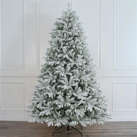 210cm Artificial Snow Flocked Bullet Tip Mixed Pine Christmas Tree