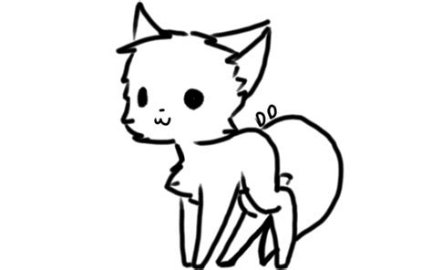 40 easy illustrated animal sketch drawing ideas. Chibi Cat Base by Derpy-Dunsparce on DeviantArt