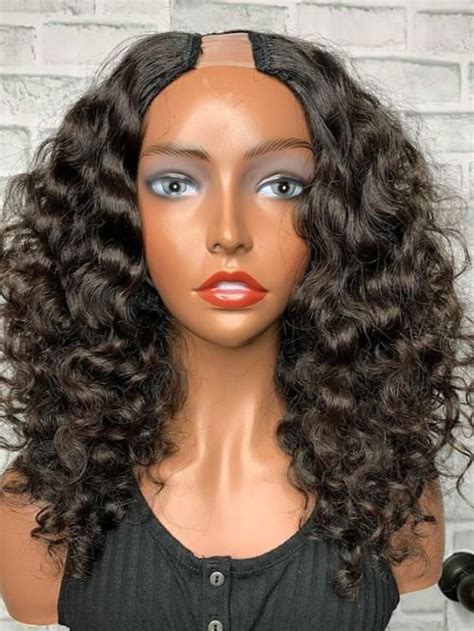 New Curly U Part Human Hair Wig For Beginners Up U Part Wig